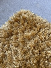 DUNELM Thick Shaggy Pile Golden Yellow Rug