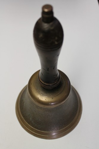 Vintage bronze handbell - vintage,