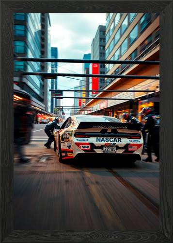 Nascar stock car - car, framed