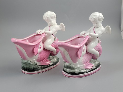 Antique german porcelain pair - porcelain,