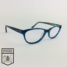FCUK eyeglasses MOTTLED BLUE CATS EYE glasses frame MOD: FCUK 99 25668230