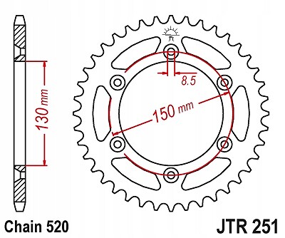Rear sprocket 270 yamaha - sprocket,