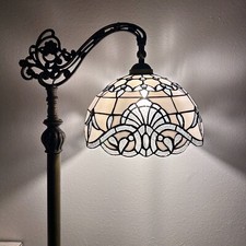 Tiffany Style Floor Lamp White