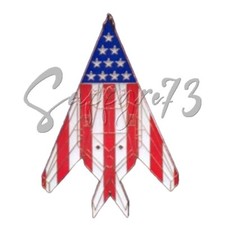 F-117 Stealth Bomber Stars & Stripes Metal Enamel Pin Badge USAF US Air Force