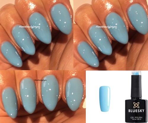 Bluesky gel nail polish blue - polish,