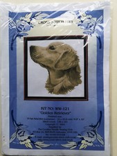 Golden Retriever Cross Stitch Kit by Tracie Koziura. Kit No. WW 121. 25 x 25.6cm