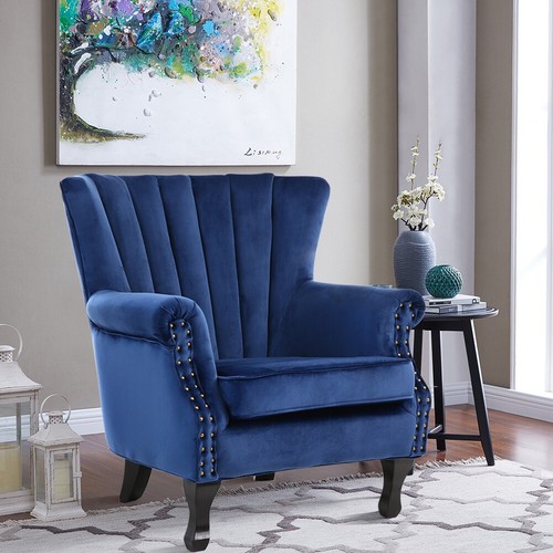 Queen anne velvet upholstered - queen,
