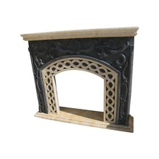 Black Basalt and Light Yellow Fireplace Surround, Home Furniture