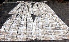 Set 4 Vintage Colefax Fowler style country house lined curtains Henry Alken 