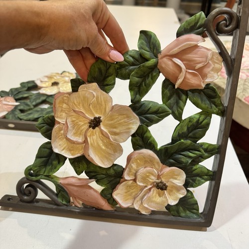 Vintage cast iron floral - cast,
