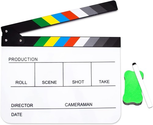 Acrylic plastic clapper - clapper, board