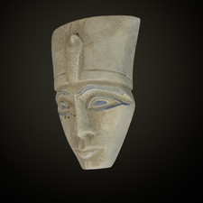 Ancient Egyptian Antiques Limestone Funerary Mask of Royal Face Egyptian BC