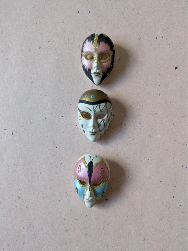 Three hand painted vintage