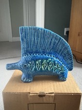 Bitossi Rimini Blu Italian Pottery Porcupine Figure by Aldo