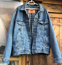 USA Made  80’s L Levi’s 70699 - 0389 Denim Jean Jacket lined mid blue denim VGC
