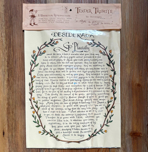 Vintage desiderata max ehrmann - desiderata,