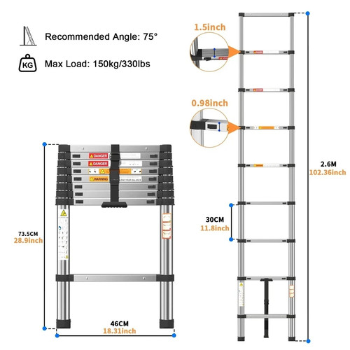 5ft telescopic ladder - telescopic,