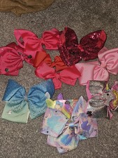 9 Girls Hair Bows, Including 3