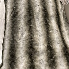 Nobilis luxurious faux chinchilla fur throw 