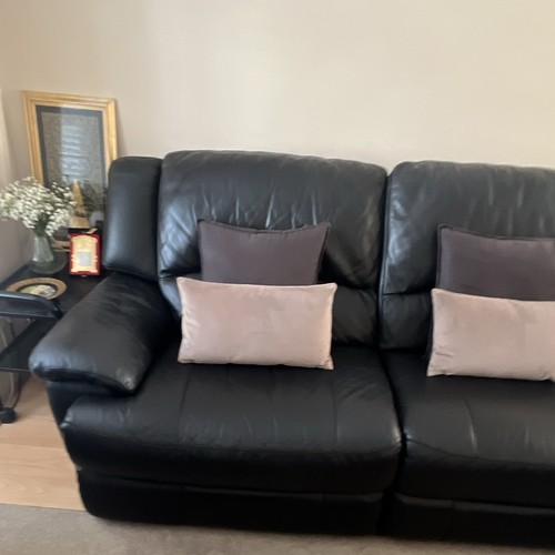 Black leather corner - black,
