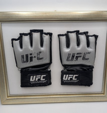 official silver UFC glove hand signed by Mamedov vintage Framed