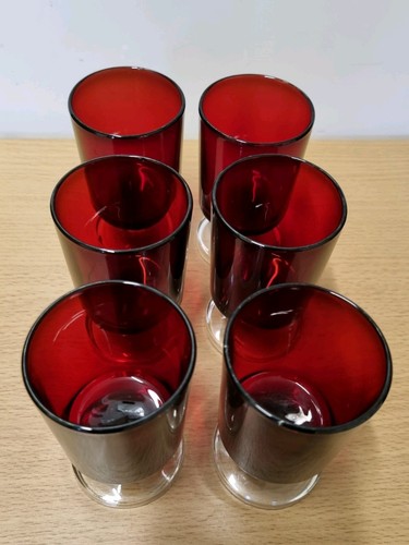 Ruby red glasses vintage - red,