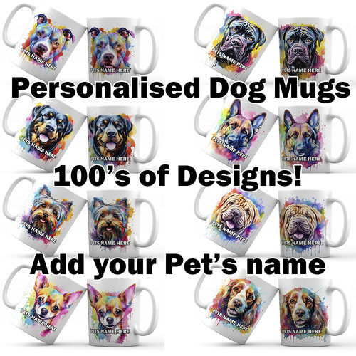 Personalised dog mug all - personalised,