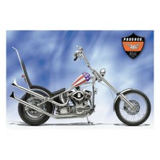 Paughco Exhaust Fishtail 22.5" with Mounting Bracket Chrome, for Harley-Davidson