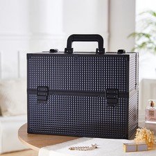 Make-up Case Organizer Portable Cosmetic Box Storage With Button Lock Tools Box
