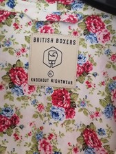 British Boxers Rosy Posy Pure Cotton Dressing Gown Robe XL 16 £99 originally