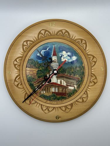 Carved wood hand painted red - carved,