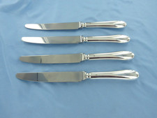 A VINTAGE SET OF 4 STERLING SILVER  OLD ENGLISH DESSERT KNIVES SHEFFIELD 2004.