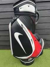 Nike Golf N360 Tout Staff Bag. Black White Red 6 Way Divider. Rainhood.