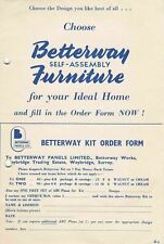 Choose Betterway Self-Assembly Furniture Folding Leaflet Inc.Order Form Rf 40383