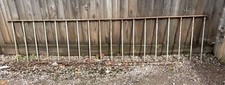 METAL GARDEN RAIL/ FENCING 246cm long-53cm tall-heavy-needs sanding+painting etc