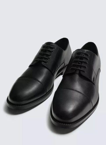 Zara men leather derby shoes - leather,