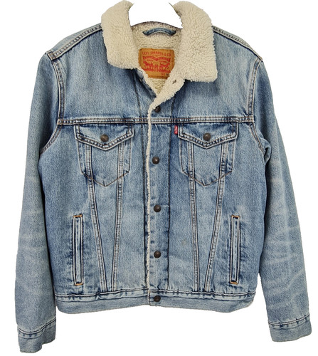 Levi denim sherpa jacket blue - levi,