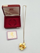 Risis Singapore 22ct Gold Plated Orchid Vanda Miss Joaquim in Box with Leaflet