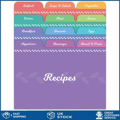 Vibrant rainbow recipe card - vibrant,