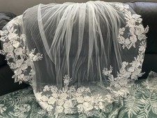 veil with attachment comb ivory medium length 