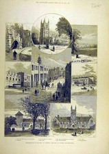 Original Old Antique Print