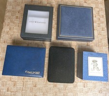 5x vintage jewellery box display gift box H.Samuel Coalport Rachel ashwell 