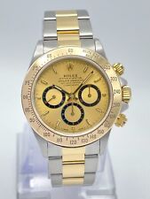 Rolex Daytona Chronograph 16523 40mm Inverted 6 Champagne Dial Zenith Two Tone