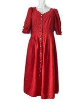 Dirndl Trachten Dress Distler Cottagecore Tracht Landhaus 40 Uk 12 Red