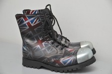 Underground Steel Cap 'Stormer' Union Jack Combat Boots Size UK 8.