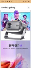 Projector 4K, Smart Mini