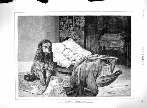 Original old antique - original, print