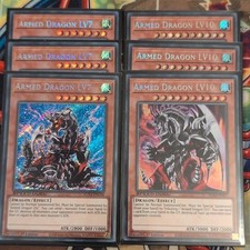 3 x Armed Dragon Lv7 SGX1-ENC08  & Lv10 SGX3-ENI27 Yugioh Mint Secret Playsets