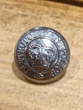 Obsolete Large Chrome  Metropolitan Police Uniform Buttons with Queens Crown 
