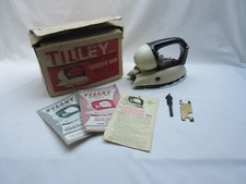 Vintage Tilley domestic enamel paraffin pressure laundry iron DN250 boxed